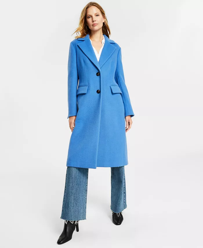 Michael Kors Women's Single-Breasted Wool Blend Coat, Created for Macy's - Macy's | Macy's