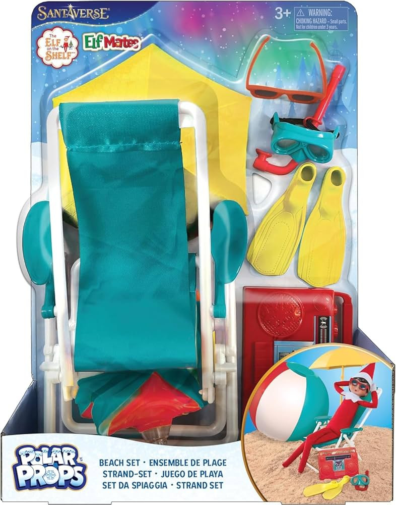 The Elf on The Shelf Beach Vacation Set - 8-Piece The Elf on The Shelf Beach Accessories for Your... | Amazon (US)