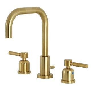 Concord 8 in. Widespread 2-Handle Bathroom Faucet in Brushed Brass | The Home Depot