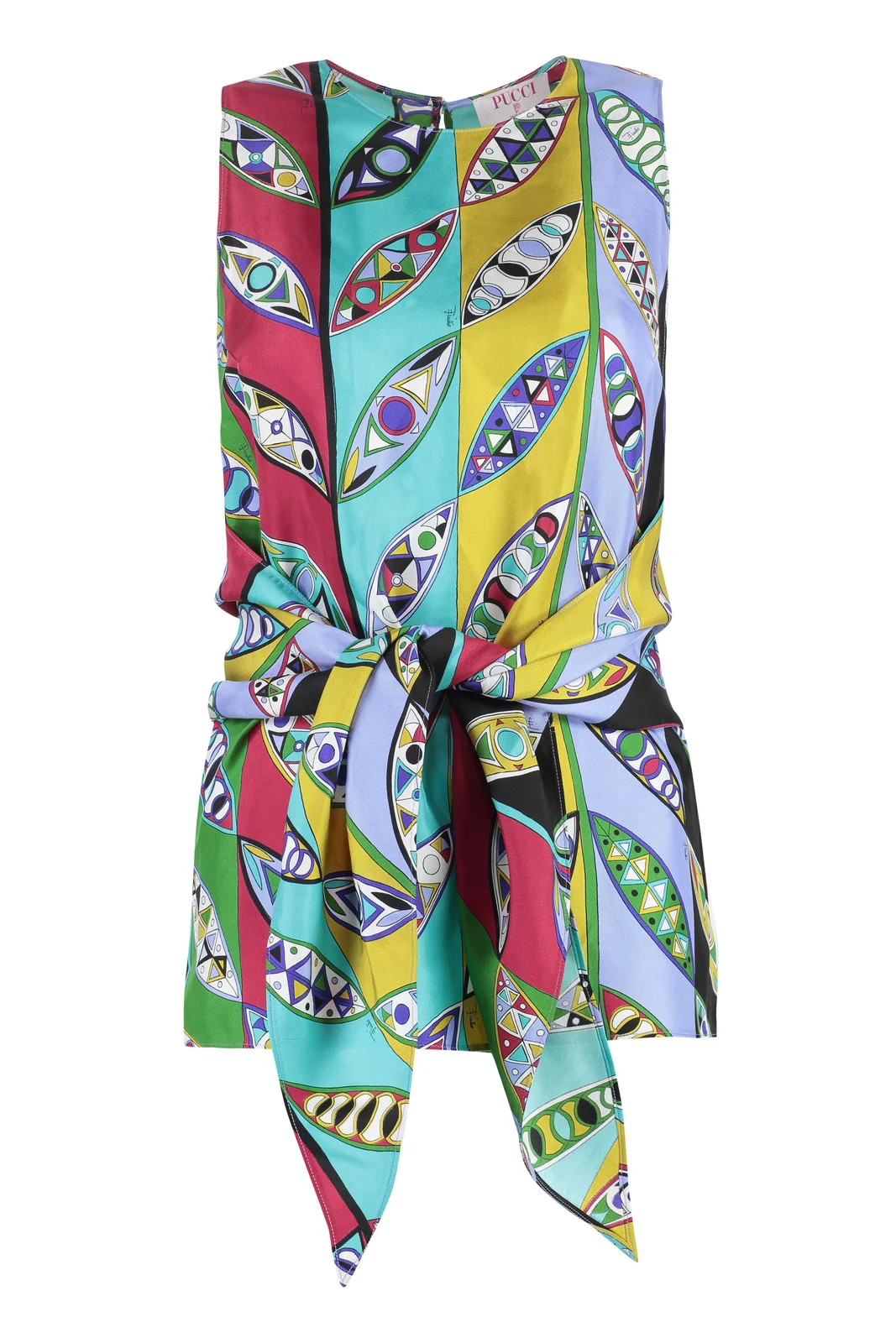 PUCCI Graphic Printed High-Low Hem Top | Cettire Global