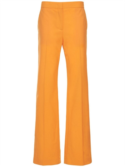 Stretch wool straight pants - Msgm - Women | Luisaviaroma | Luisaviaroma