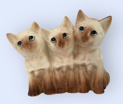 Vintage Siamese Cat Planter Napcoware 7200 Kitschy MCM Kitten Figural Planter | eBay US