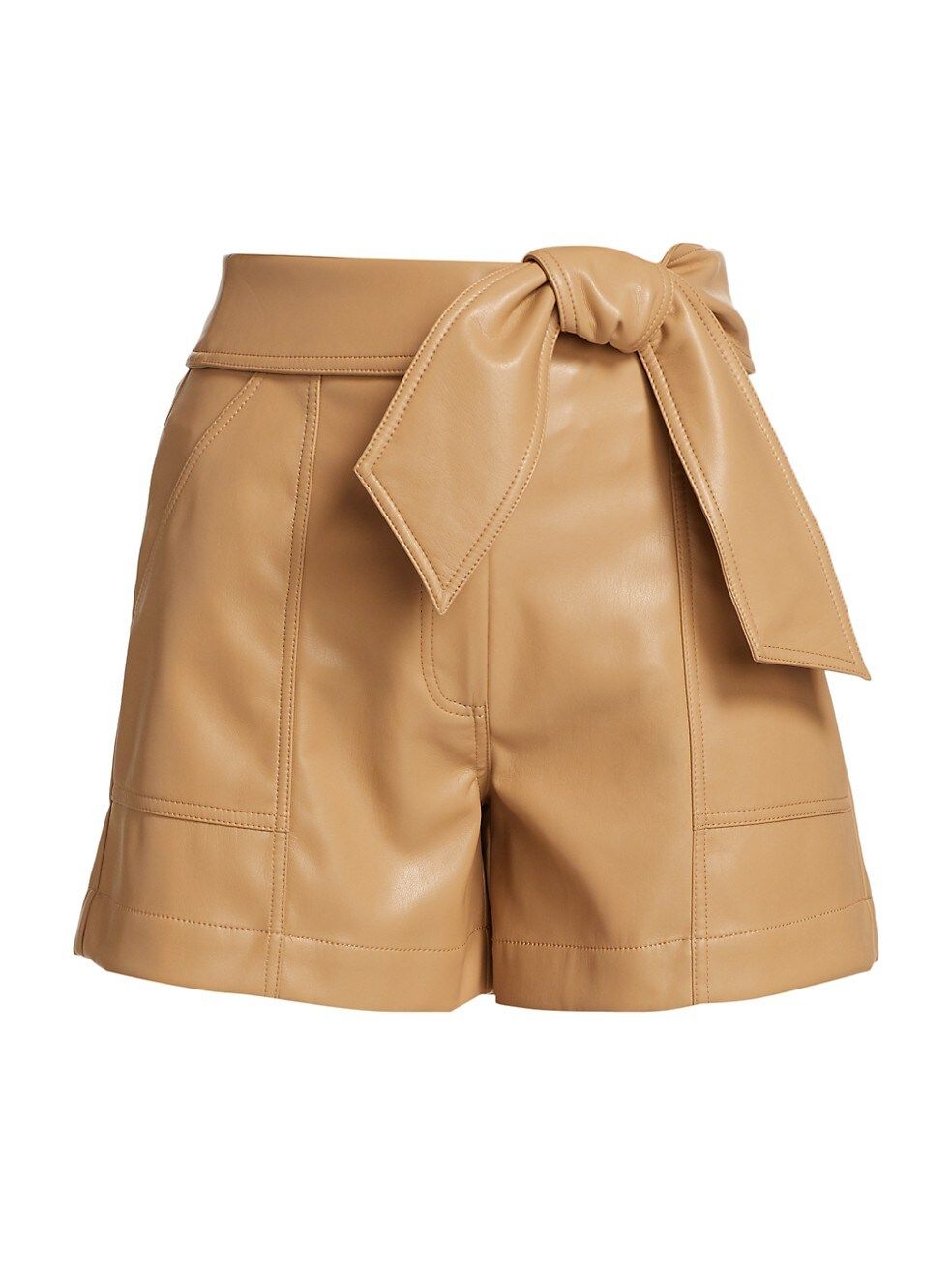 Jonathan Simkhai Mari Vegan Leather Tie-Waist Shorts | Saks Fifth Avenue