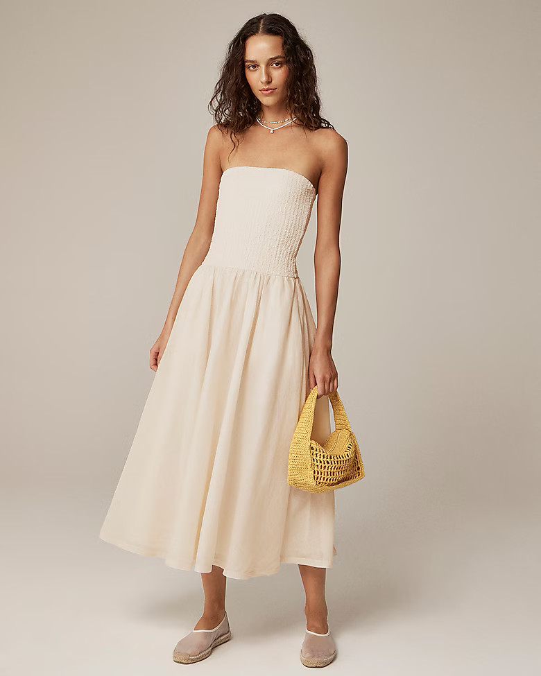 Strapless mixy dress | J. Crew US