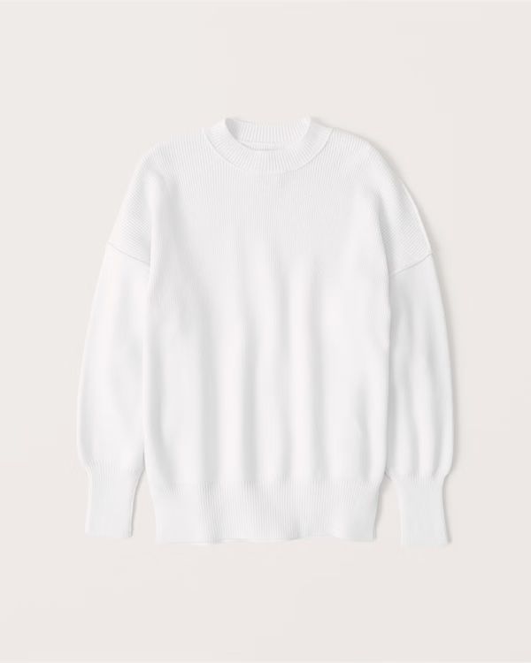 Women's Oversized Ribbed Crewneck Sweater | Women's Clearance | Abercrombie.com | Abercrombie & Fitch (US)