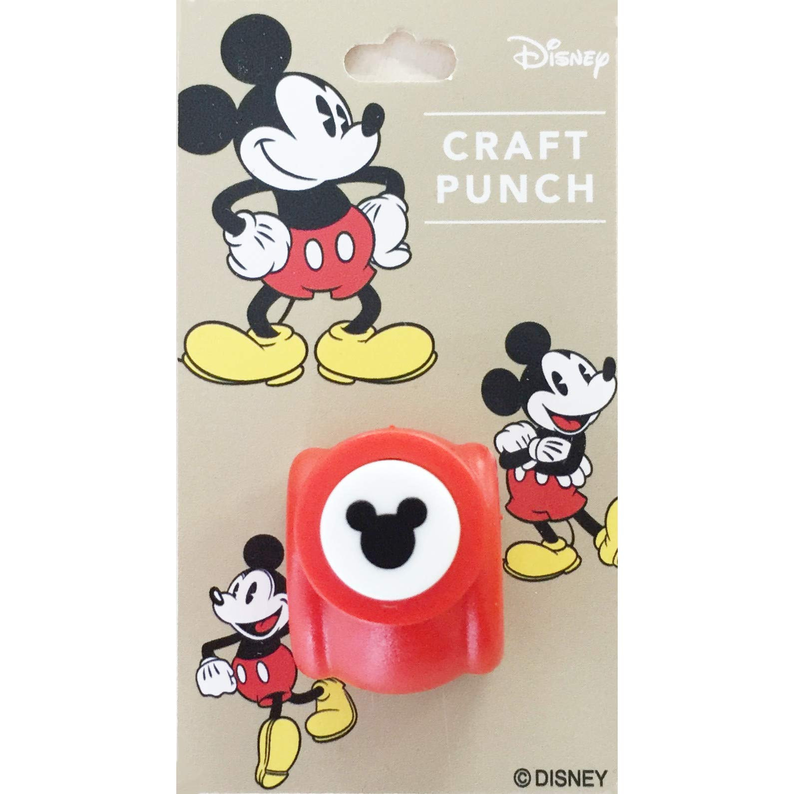 Hanaoka Disney Mickey Mouse Craft Punch (Red, Zinc Alloy, ABS Handle, Cartoon Style, Japan Import... | Amazon (US)