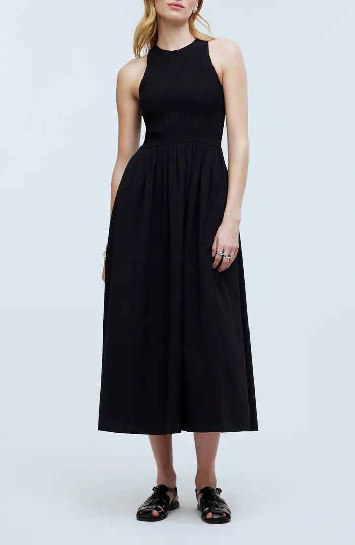 Madewell The Melody Smocked Sleeveless Midi Dress | Nordstrom | Nordstrom