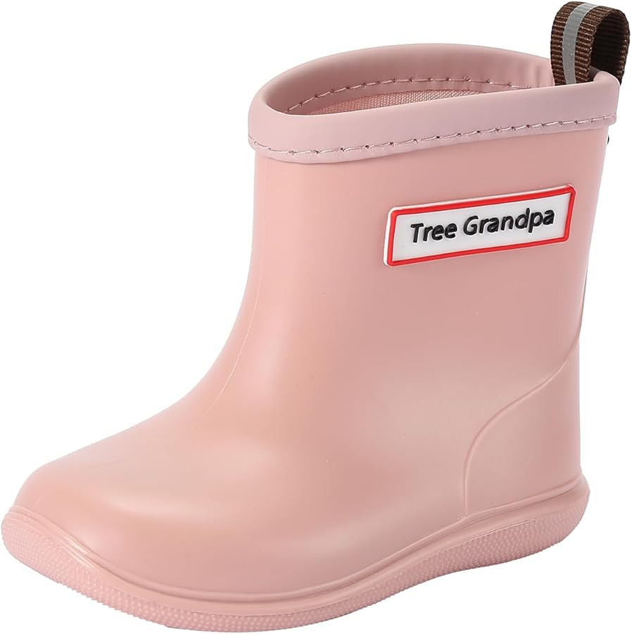 Tree Grandpa Toddler Rain Boots for Boys Girls Waterproof Baby Kids Rain Boots With Easy-on | Amazon (US)