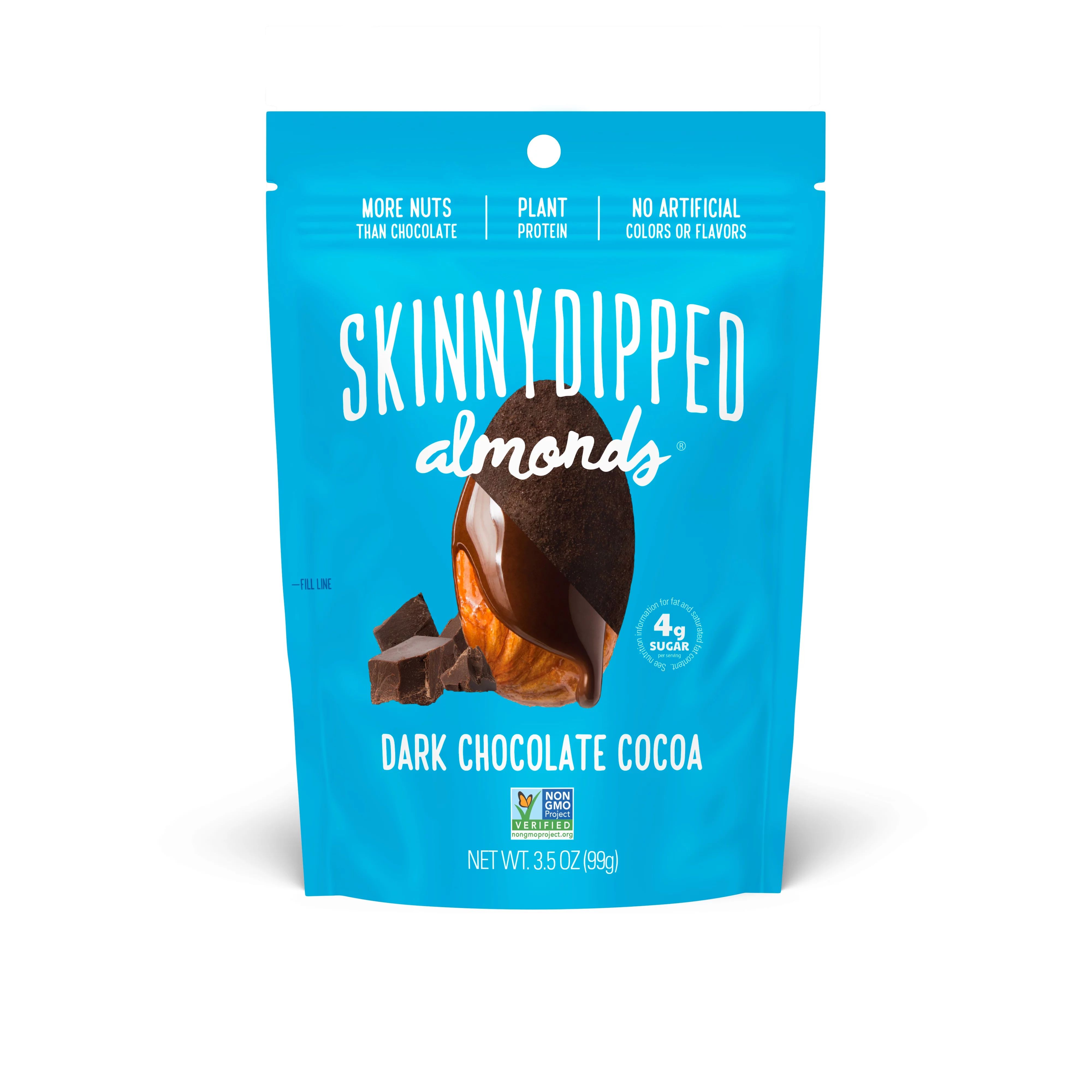 SkinnyDipped Dark Chocolate Cocoa Almonds, 3.5 oz | Walmart (US)