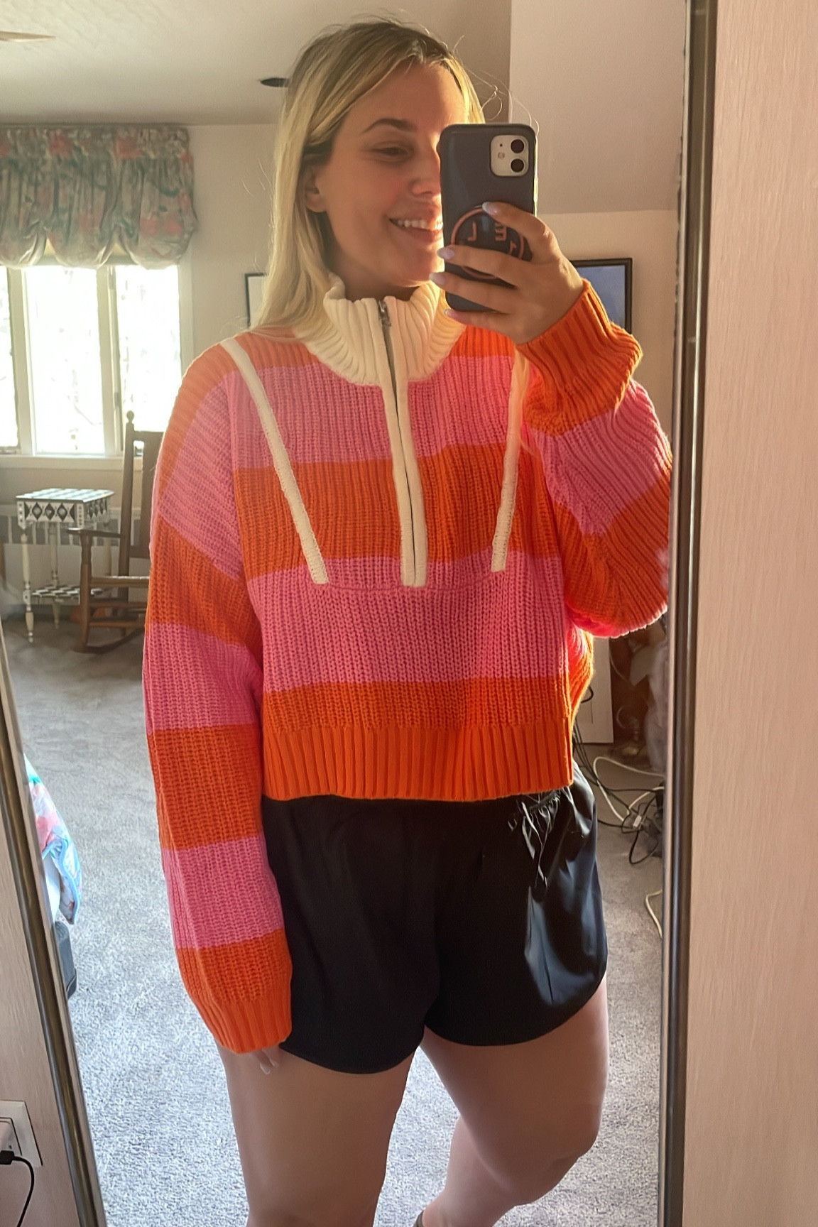 Such a cute cropped sweater from Staud. Linked one of my favorite pairs of running shorts too 

#LTKstyletip #LTKfit #LTKFind