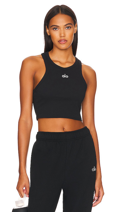 alo Aspire Tank in Black. Size M. Also in S, XS. | Revolve Clothing (Global)