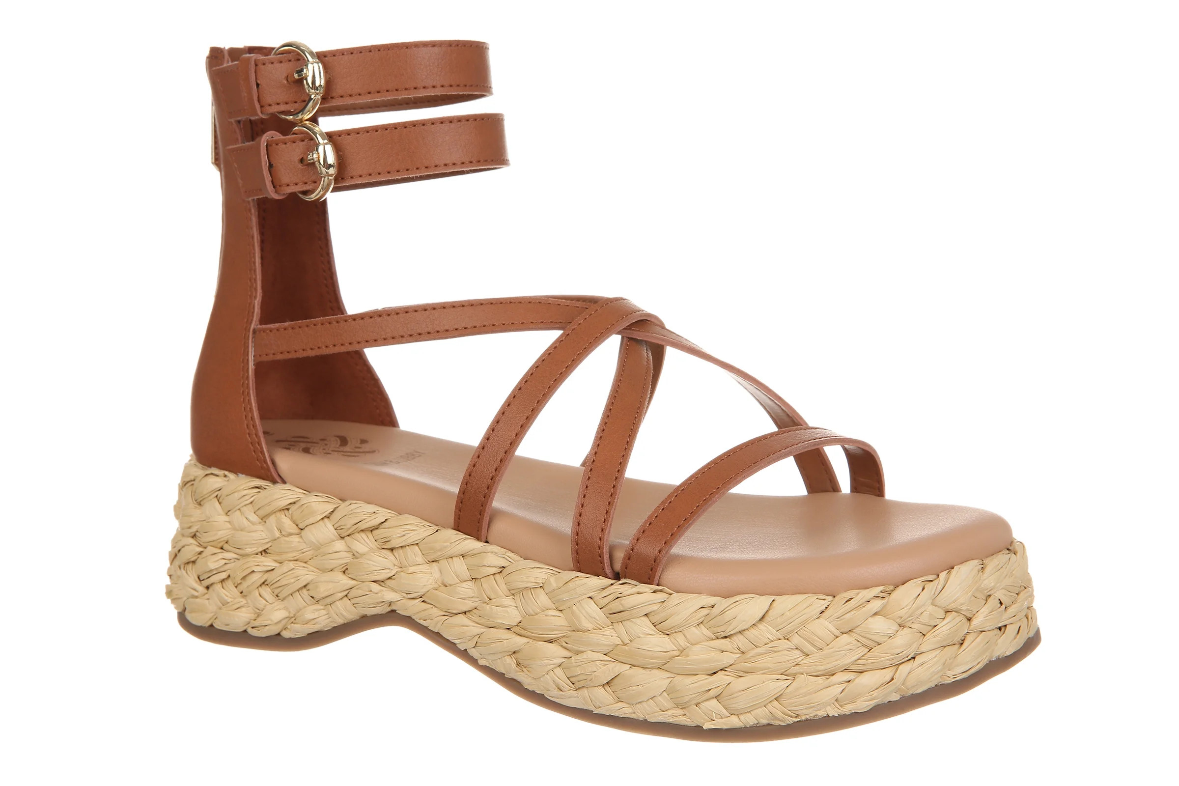 Sam & Libby Women's Iridessa Gladiator Espadrille Flatform Sandal | Walmart (US)