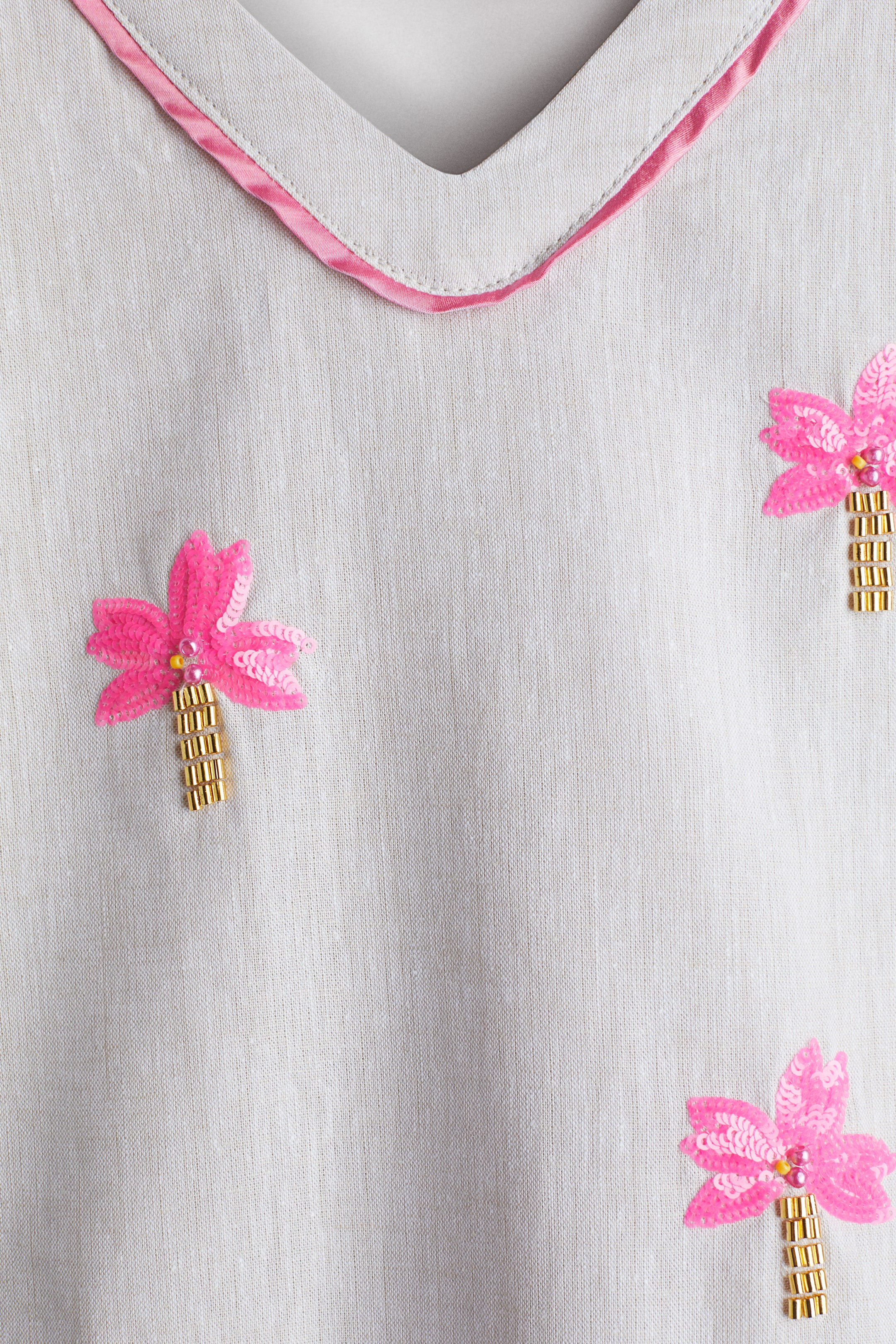 Sequined Linen-Blend Dress | H&M (US + CA)