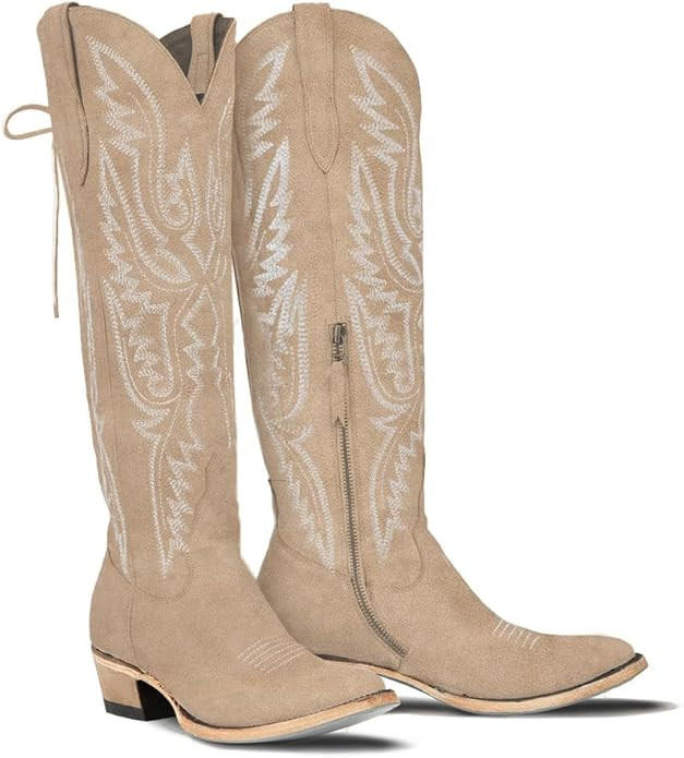 MissHeel Over the Knee Cowboy Boots for Women Adjustable Thigh High Cowgirl Boots | Amazon (US)