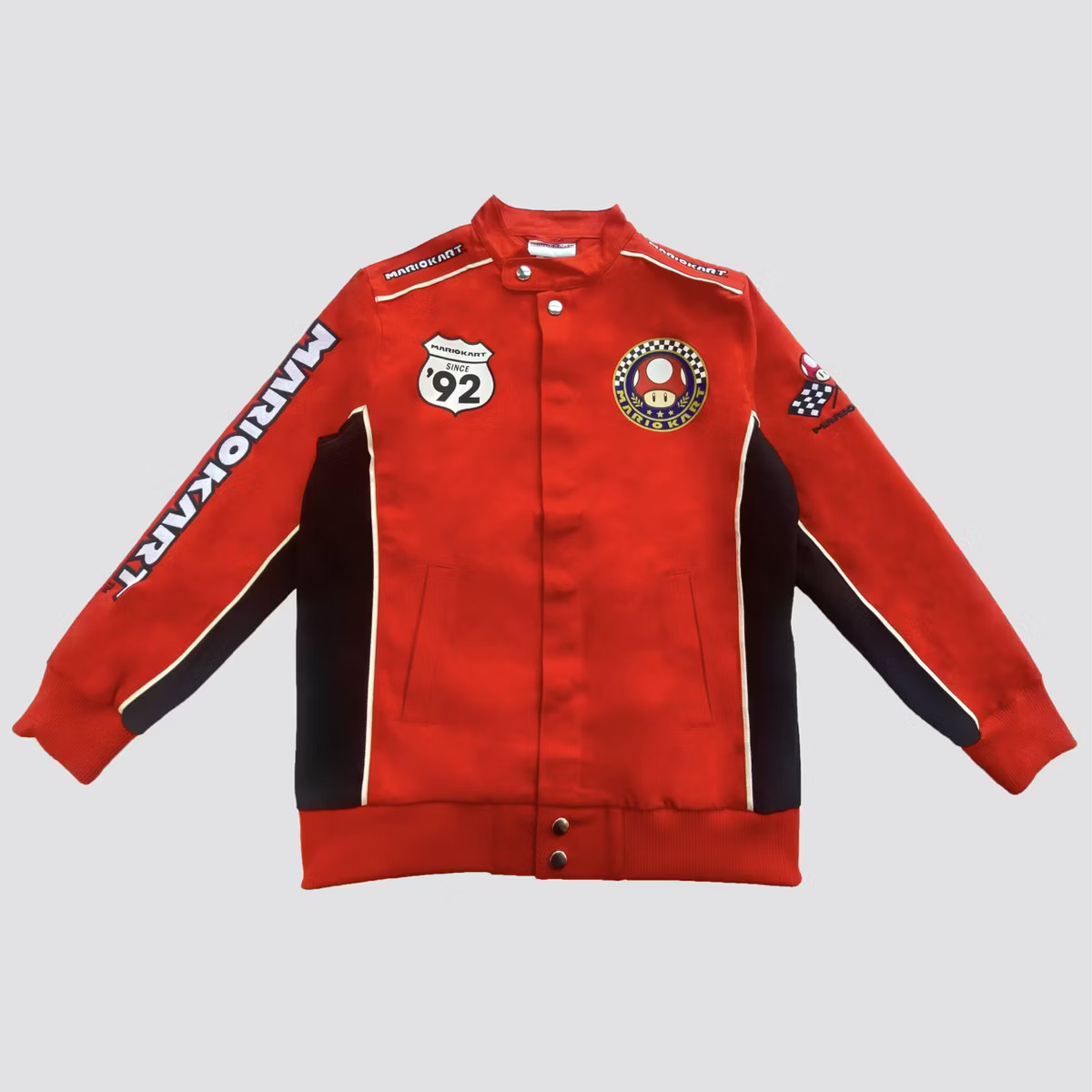 Mario Kart Canvas Racing Jacket Kids - Red | Target