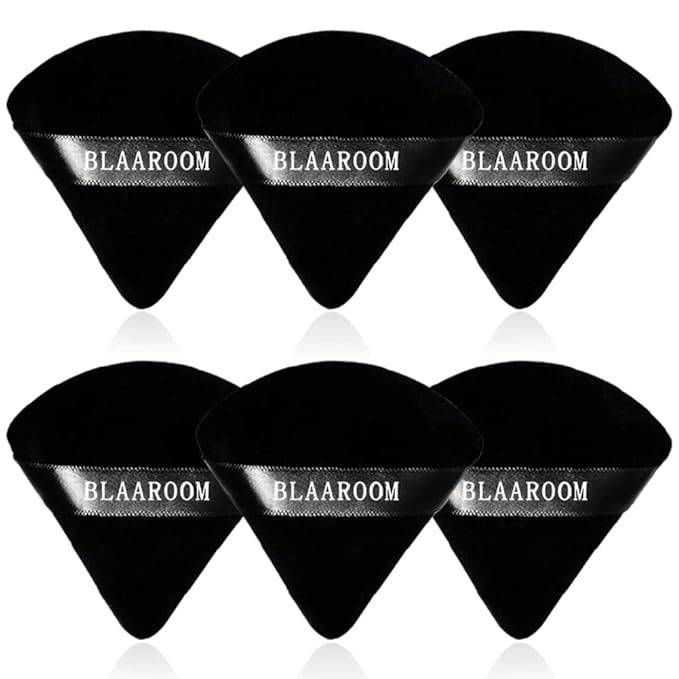 BLAAROOM 6 Pcs Velvet Triangle Powder Puff,Triangular Design Makeup Soft Sponge Puff for Face Exq... | Amazon (US)