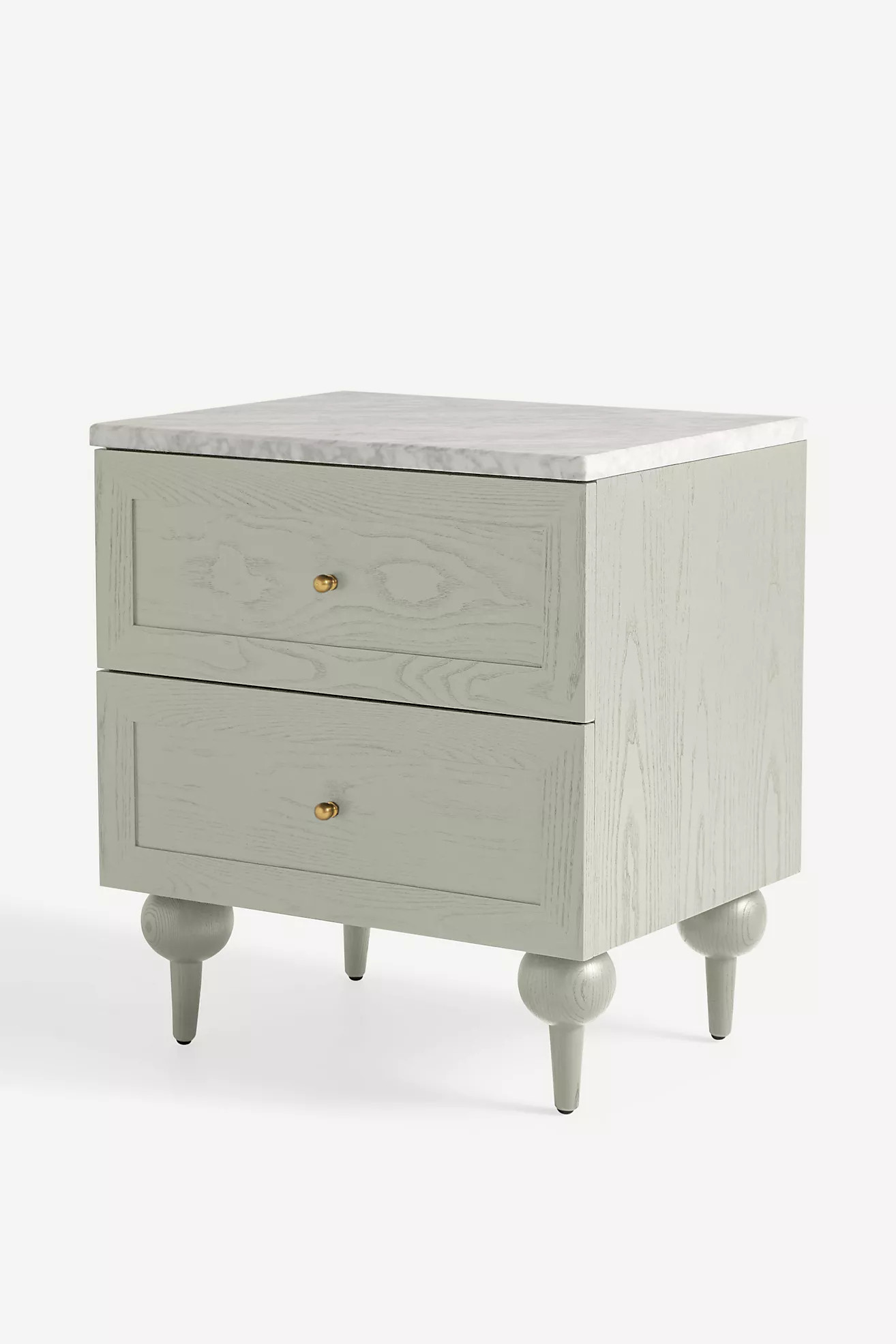 Fern Marble Top Two-Drawer Nightstand | Anthropologie (US)