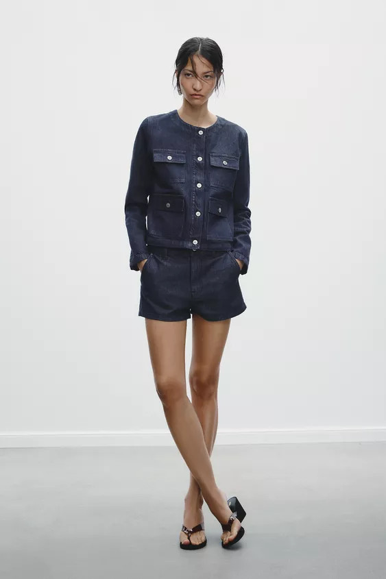 TRF DENIM POCKET JACKET | Zara US