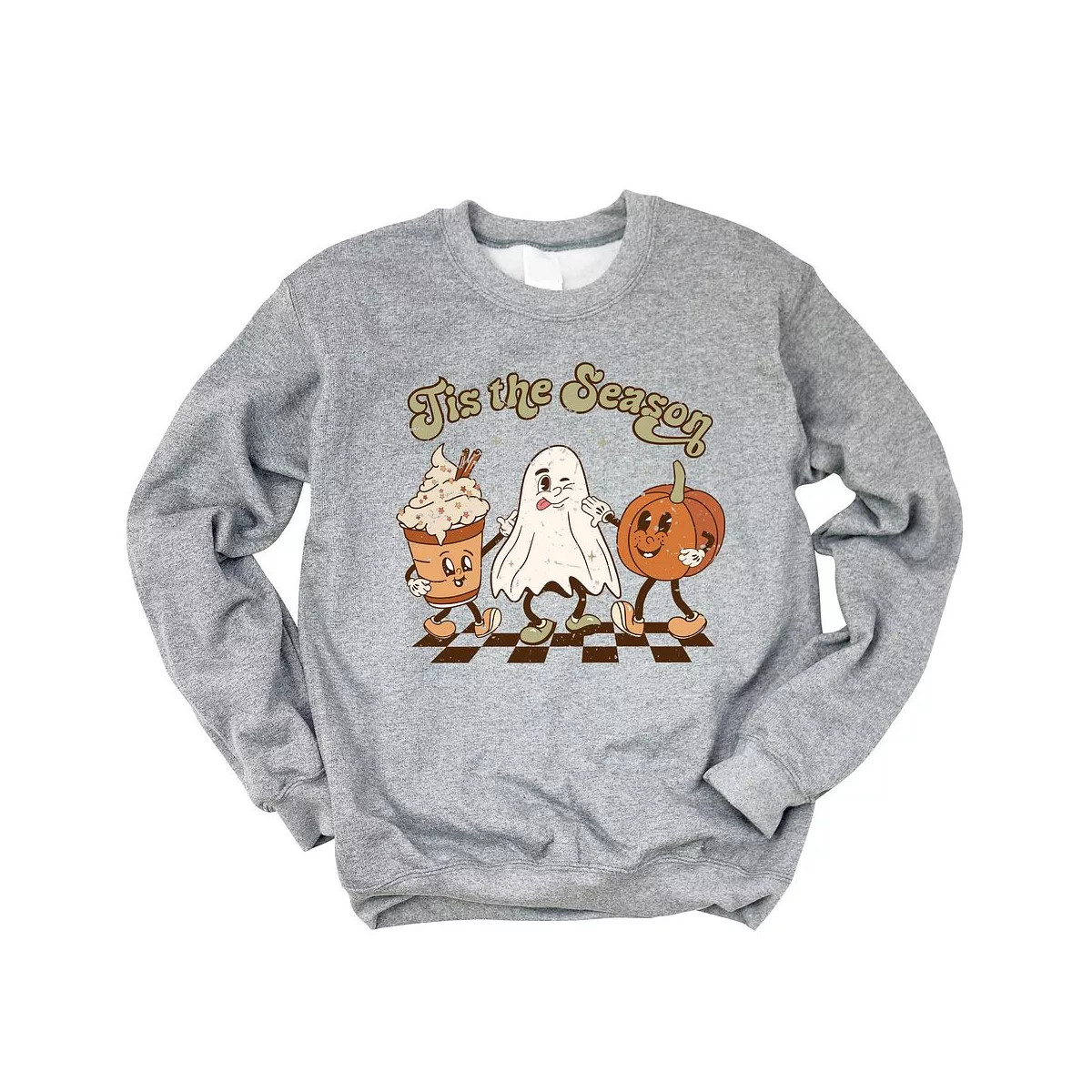 Simply Sage Market Women's Graphic Sweatshirt Checkered Fall Tis The Season | Target