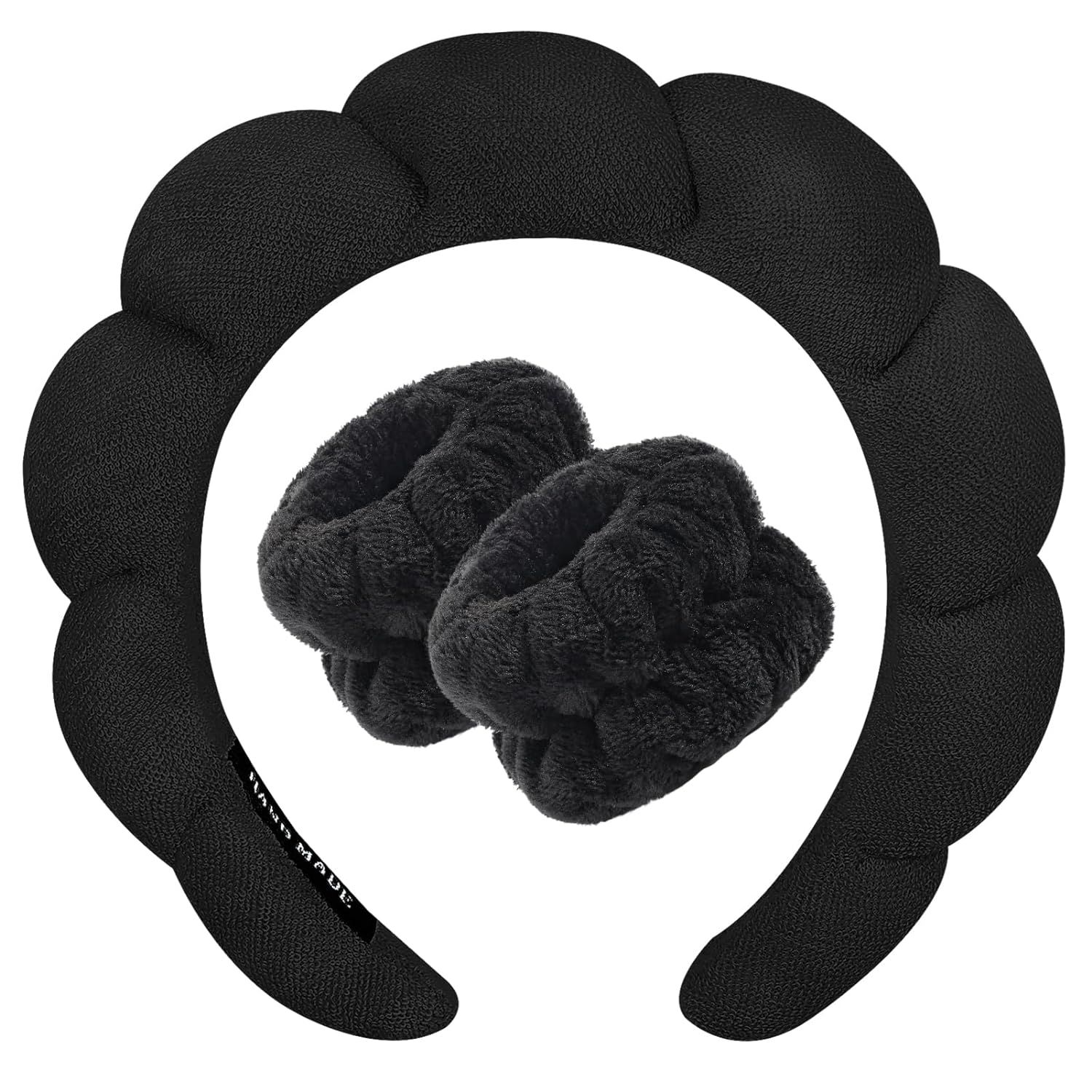 Zkptops Spa Headband for Washing Face Wristband Set Sponge Makeup Skincare Headband Terry Cloth B... | Amazon (US)