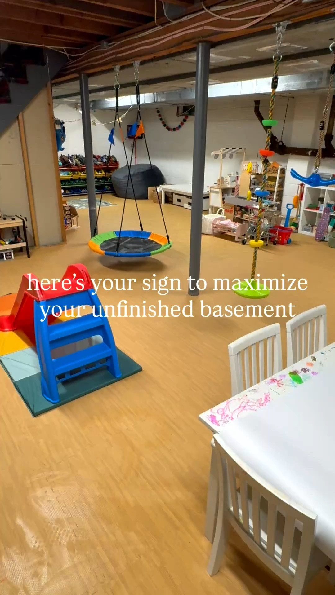 You don't need a finished basement to create a space your kids will love. 🤍
Our unfinished basement has become the ultimate playroom—filled with imagination, creativity, sensory play, and endless memories. Instead of waiting for the "perfect" renovation, we made the most of the space we already had.
I've rounded up all of our favorite playroom finds in one LTK collection, including storage solutions, furniture, sensory play essentials, toys, and organization favorites that make this space functional, inviting, and easy to keep tidy.
If you've been wondering what to do with your unfinished basement, this is your sign to turn it into a play space your kids will never want to leave.
✨ Shop the entire playroom collection in my LTK.
What would your kids spend the most time doing down here—building, creating, reading, or sensory play?
#LTKHome #PlayroomIdeas #PlayroomInspo #KidsPlayroom #BasementPlayroom #UnfinishedBasement #PlayroomDecor #ToyOrganization #PlayroomStorage #HomeOrganization #MomLife #SensoryPlay #KidsActivities #MontessoriAtHome #OpenEndedPlay #PlayBasedLearning #HomeInspiration #FamilyHome #OrganizedHome #DIYHome

#LTKdayinmylife #LTKmomlife #LTKHome