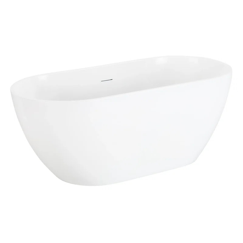 Hibiscus 67" x 32" Freestanding Soaking Acrylic Bathtub | Perigold