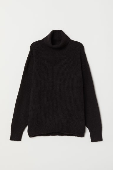 H & M - Knit Turtleneck Sweater - Black | H&M (US + CA)