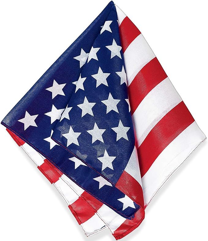 Bold & Stunning American Flag Polyester Bandana (20"x20") - 1 Pc - Perfect for Outdoor, Fashion &... | Amazon (US)