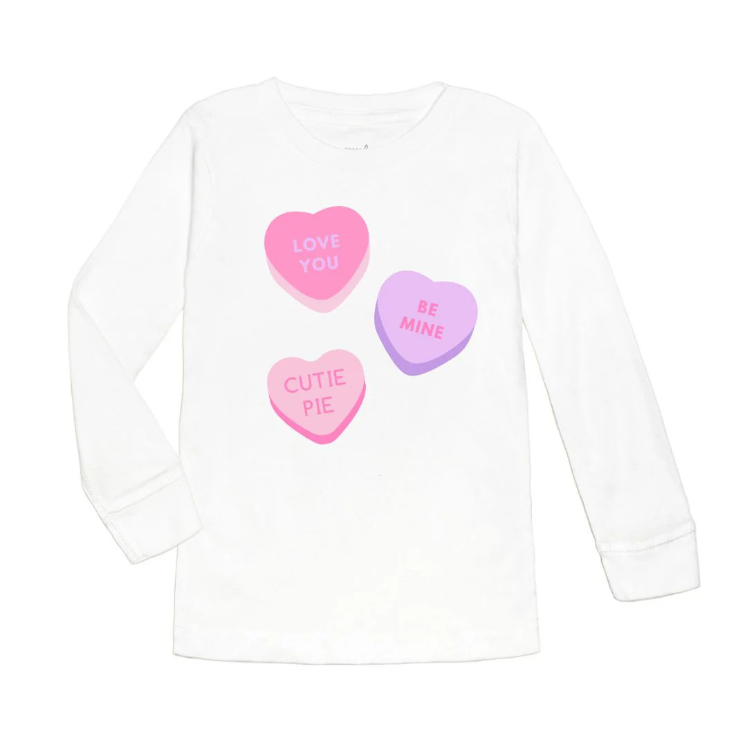 Be Mine L/S Shirt - White | Sweet Wink