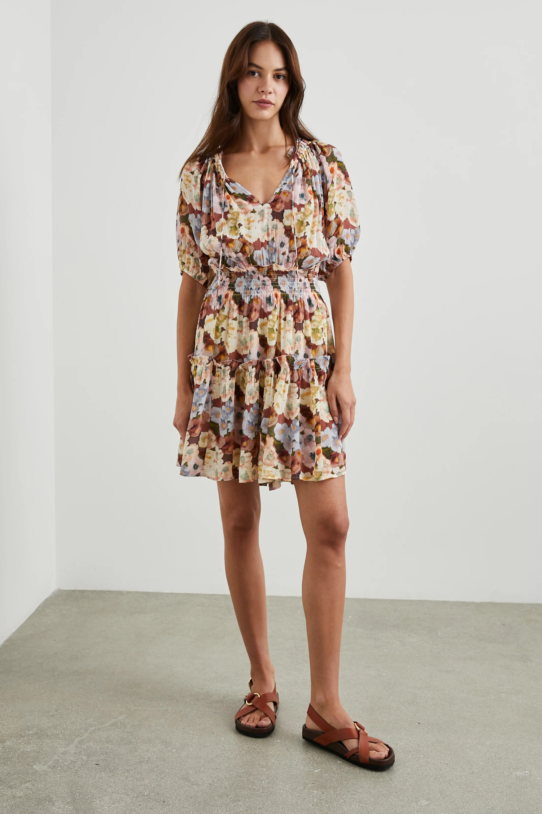 FIORELLA DRESS - PAINTED FLORAL | Rails
