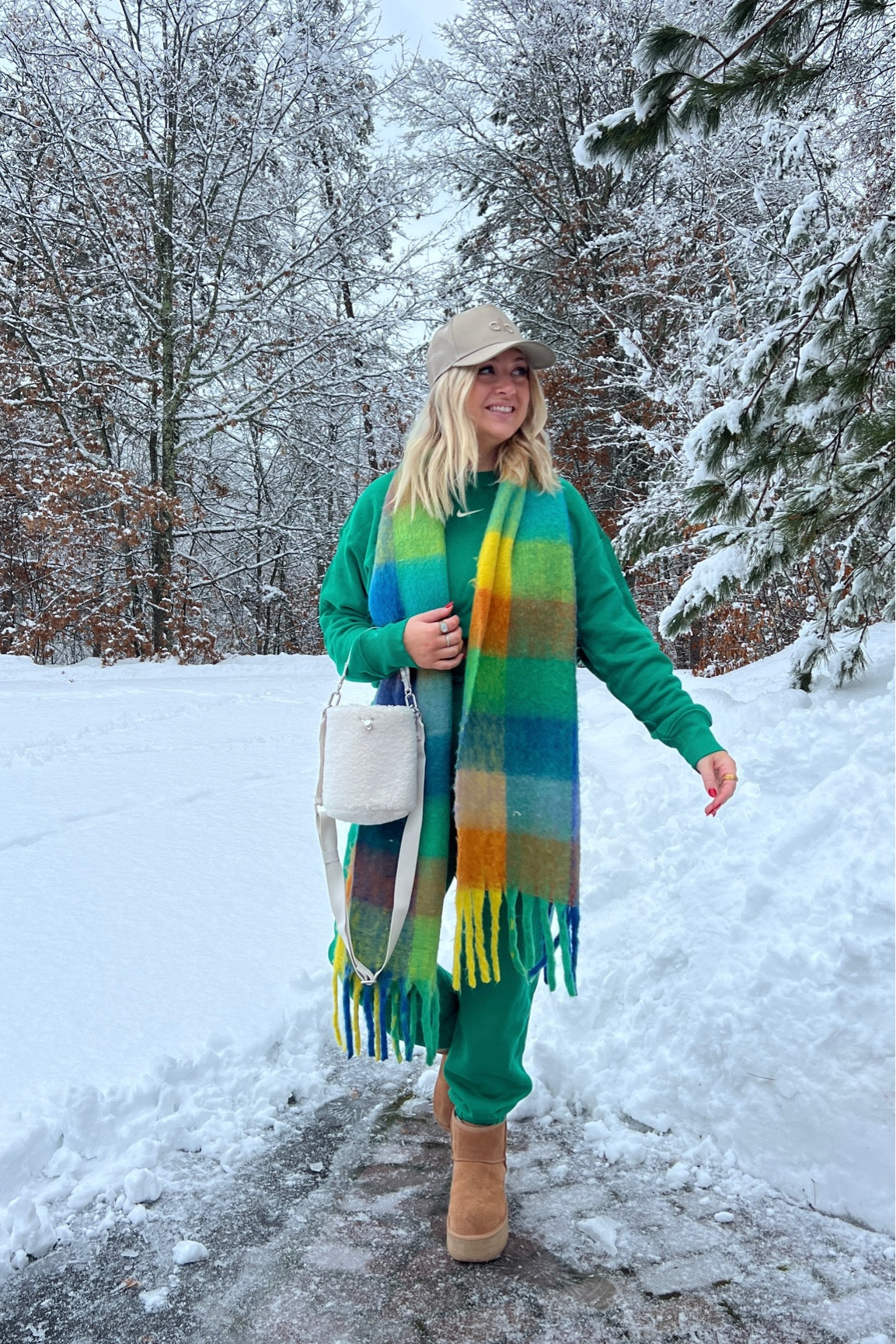 Medium in the sweater and small in the sweats 