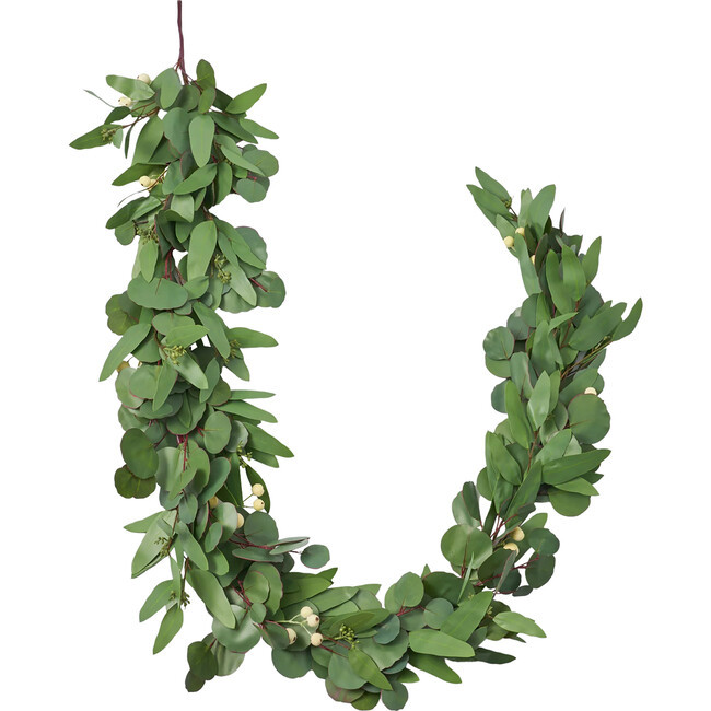 Darby Creek Trading | Real Touch Seeded Silver Dollar Eucalyptus & White Berry Garland (Green) | Maisonette | Maisonette