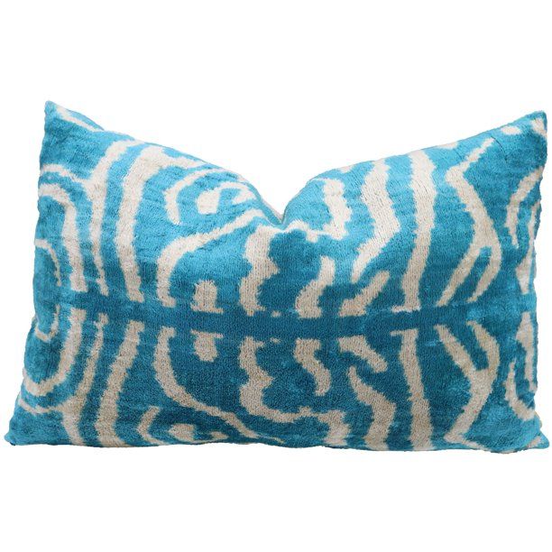 Canvello Handmade Tiger Print Blue Throw Pillows - 16x24 | Walmart (US)