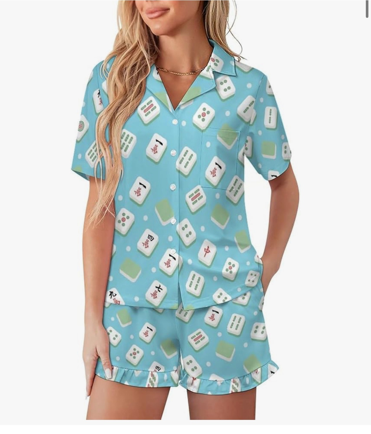 Mahjong PJs for girls trip hehe 

#LTKgrwm #LTKmorningroutine #LTKmomlife