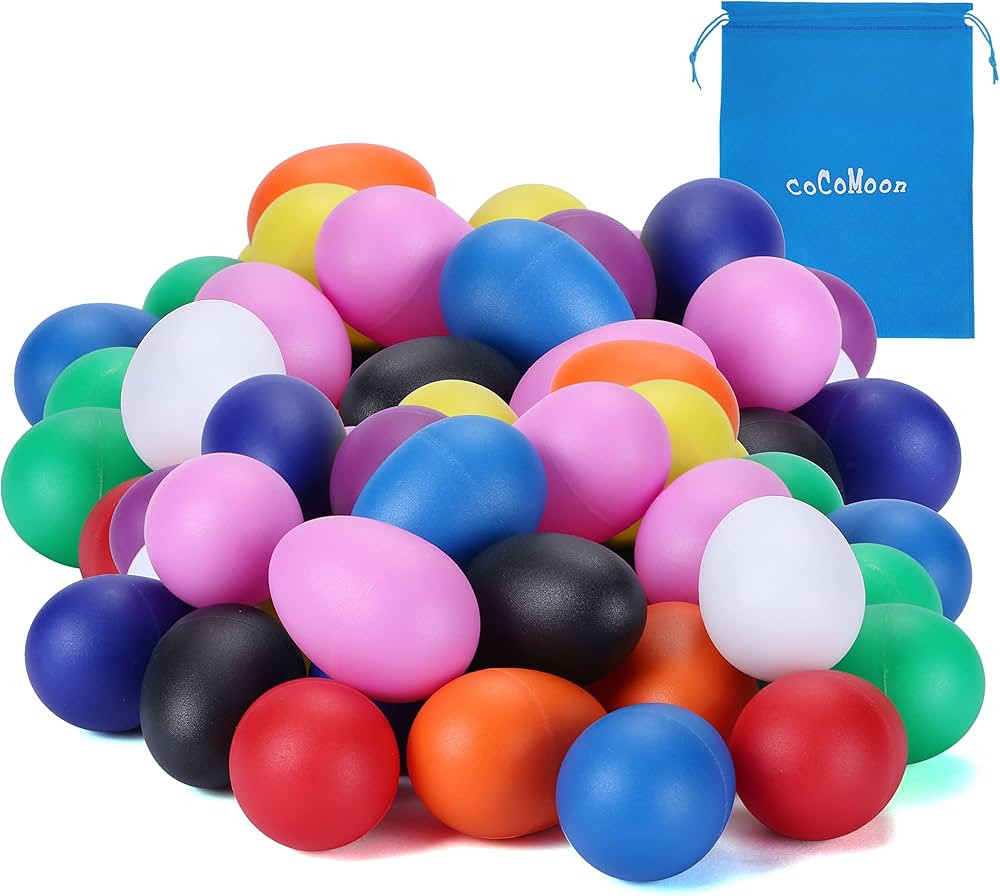 COCOMOON Egg Shakers Musical Instruments for babies-40Pcs Musical Maracas Percussion Instrument (... | Amazon (US)