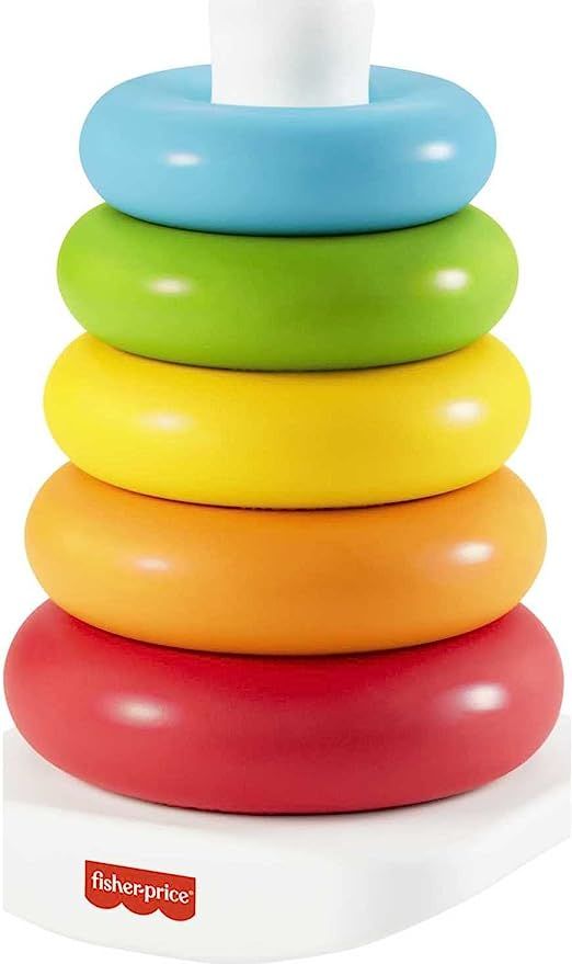 Fisher-Price Rock-a-Stack Baby Toy, Classic Roly-Poly Ring Stacking Toy for Infants and Toddlers,... | Amazon (US)