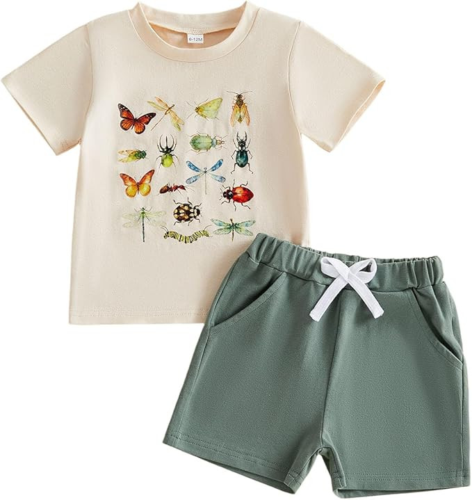 Kupretty Toddler Baby Boy Clothes 12 18 24 Month 2T 3T Summer Outfit Retro Farm Tractor Tee Shirt... | Amazon (US)