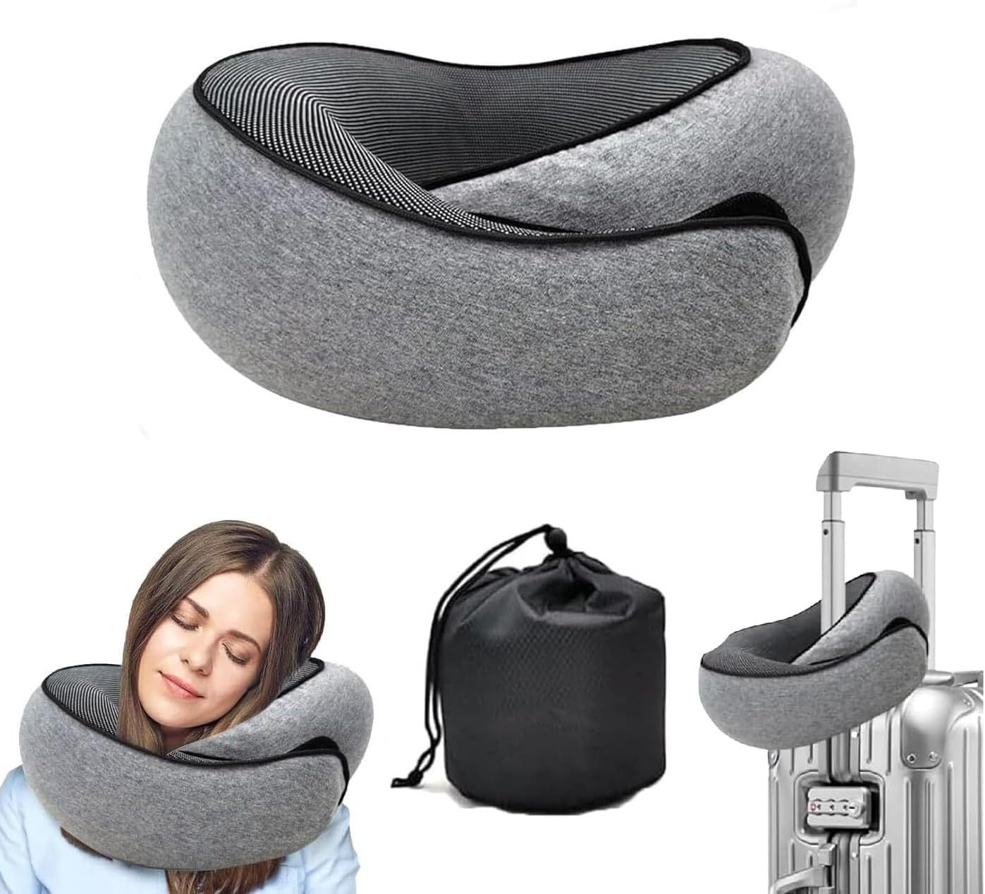 WEERSHUN Travel Pillows for Airplanes,2024 New Travel Pillow,Travel Neck Pillow Airplane Memory F... | Amazon (US)