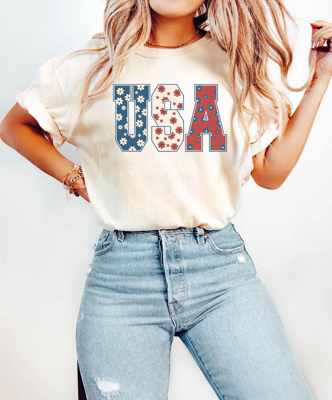 Comfort Colors America Fourth of July Shirt, 4th of July USA Patriotic Shirt, USA Flag Shirt, Mem... | Etsy (US)