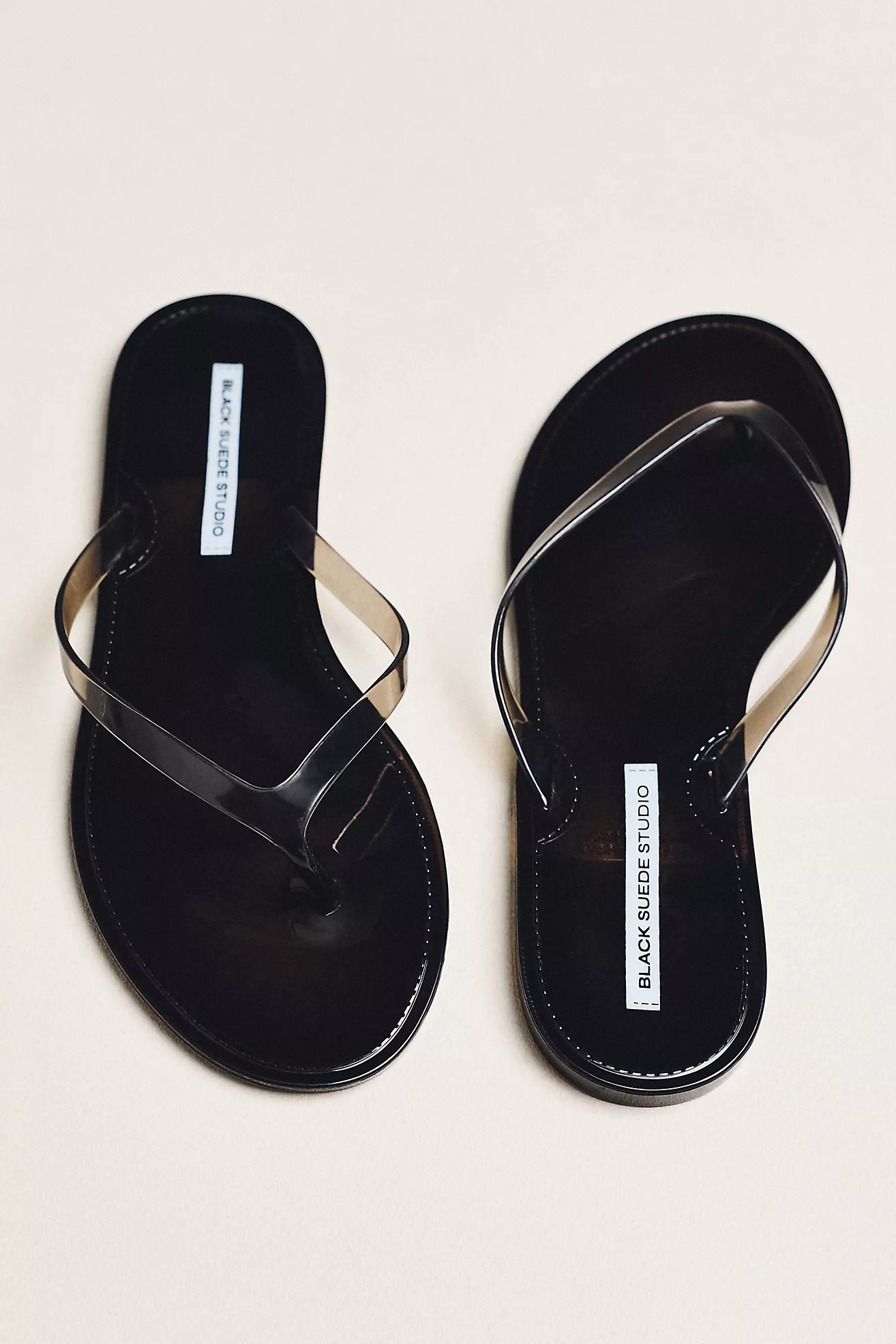 Black Suede Studio Jelly Flip-Flop Sandals | Anthropologie (US)