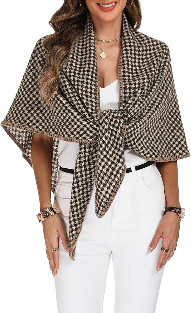 ELLEVEN Women\u2019s Shawl Wrap \u2013 Soft Knitted Sweater Poncho Scarf | Amazon (US)