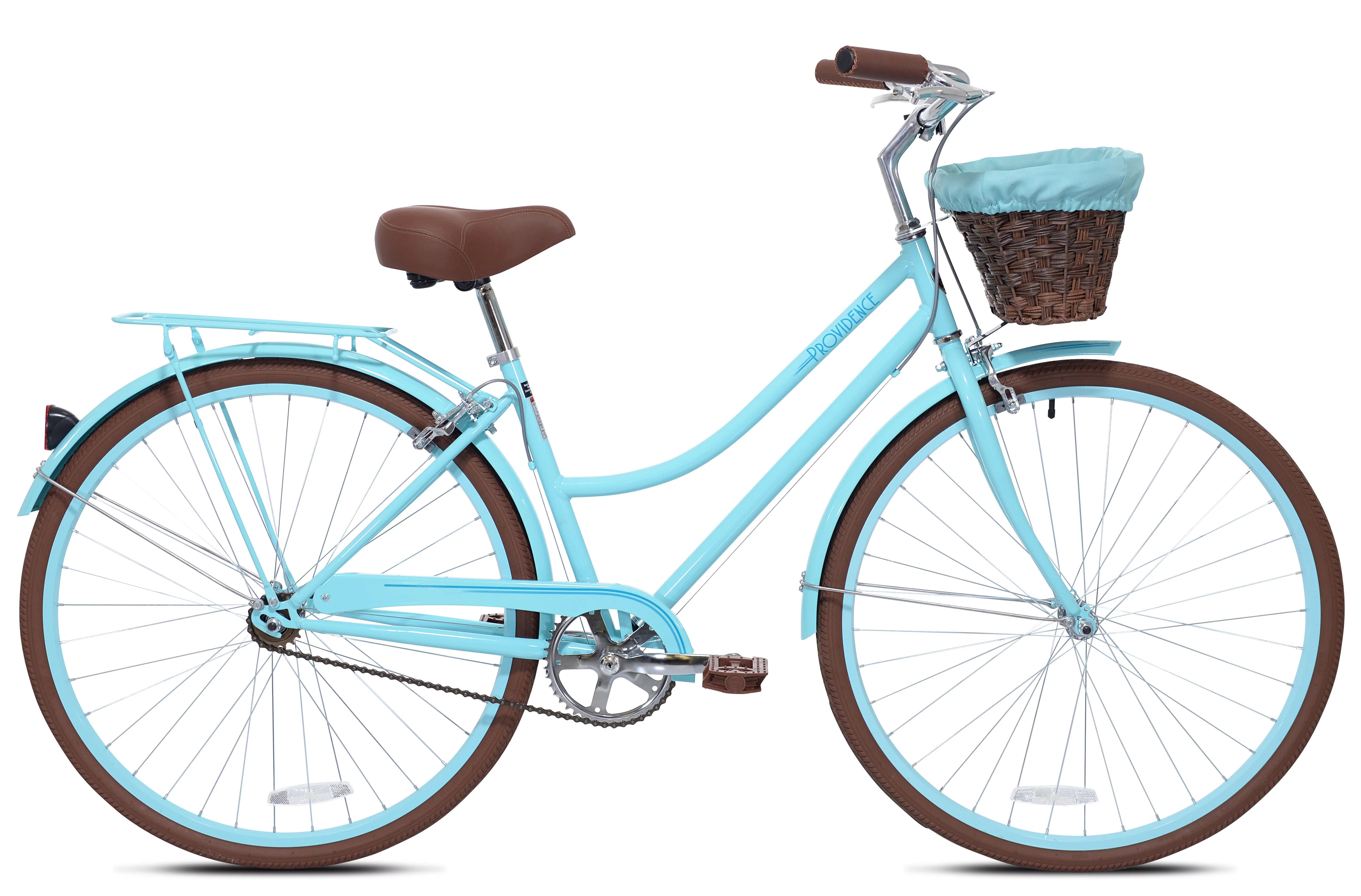 Kent Bicycles 700C Providence Ladies Cruiser Bike, Light Blue and Brown | Walmart (US)