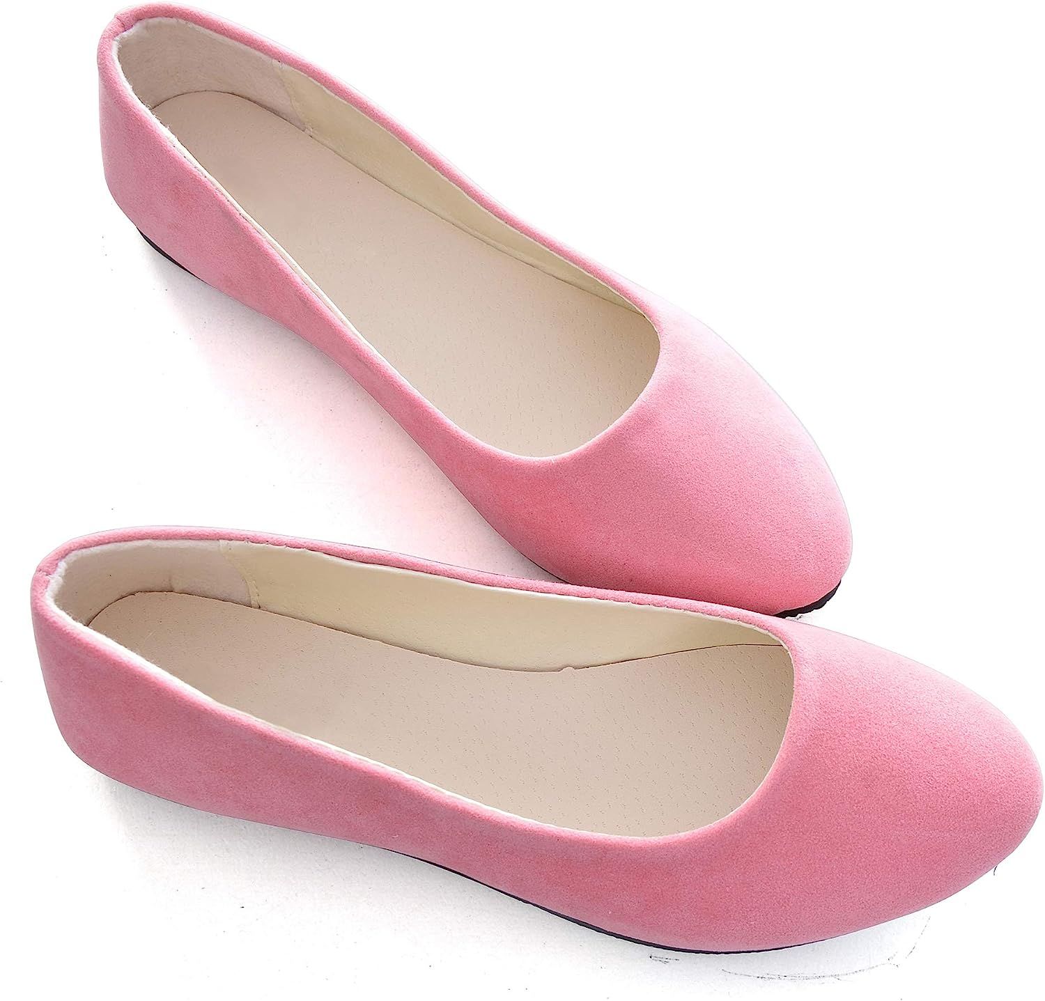 Stunner Women Cute Slip-On Ballet Shoes Soft Solid Classic Pointed Toe Flats | Amazon (US)