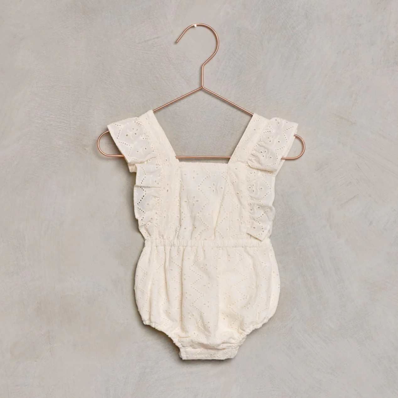Lucy Romper, Ivory Eyelet | SpearmintLOVE