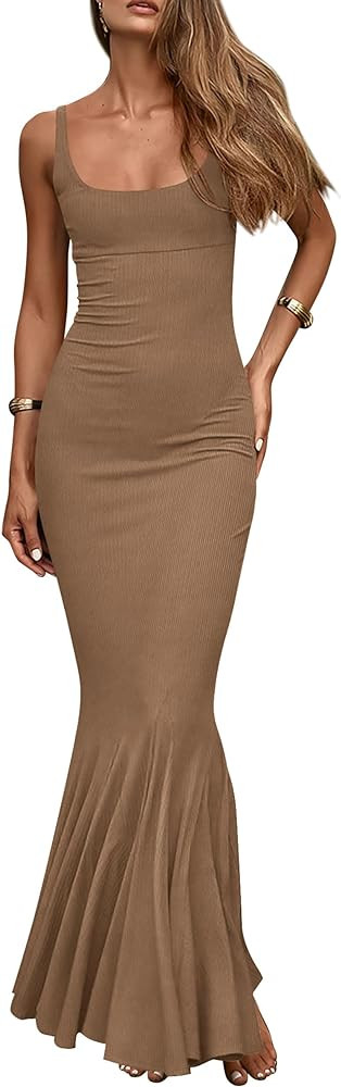 PRETTYGARDEN Women's Summer Bodycon Long Maxi Dress Sleeveless Scoop Neck Mermaid Formal Cocktail... | Amazon (US)