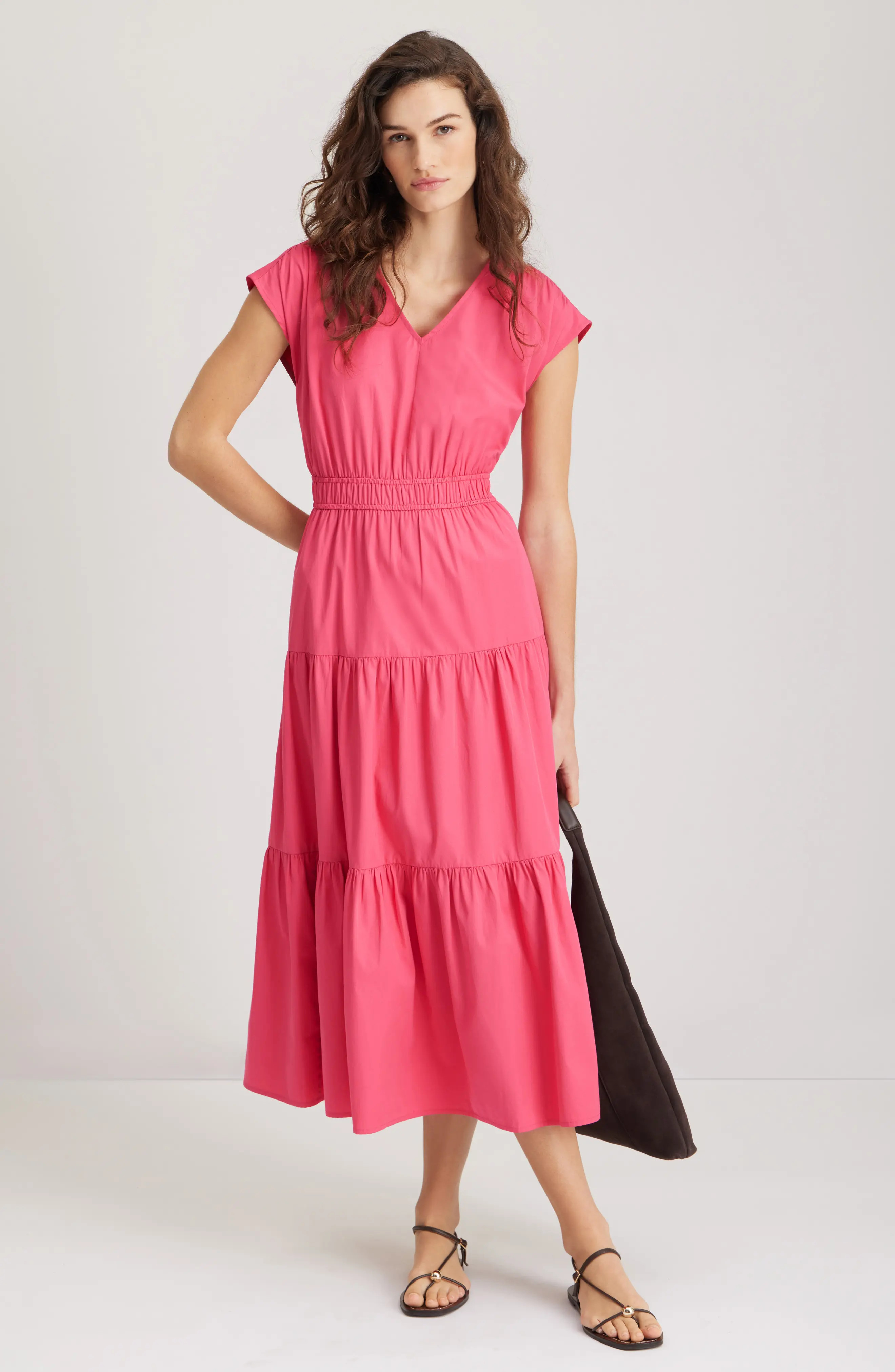 Tiered Poplin Maxi Dress (Women) | Nordstrom | Nordstrom