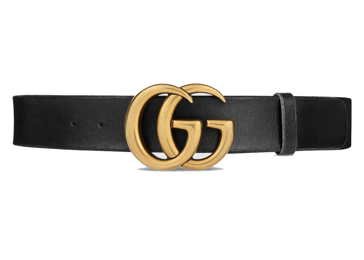 Women's Gucci Leather Belt with Double G Buckle 1.5 Width in Black | StockX