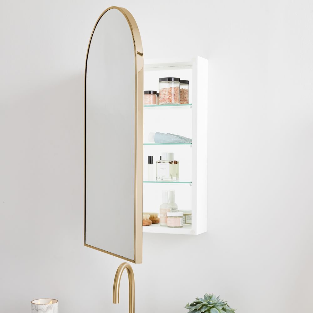 Arched Metal Framed Medicine Cabinet | West Elm (US)