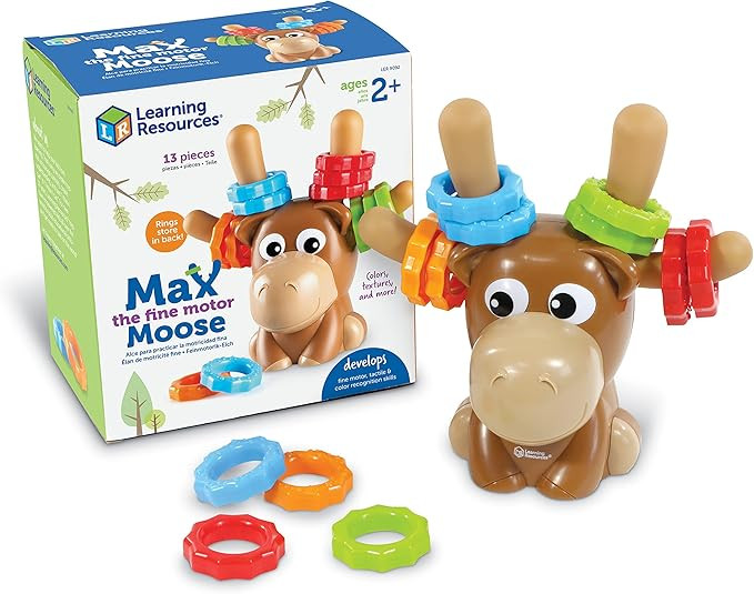 Learning Resources Max the Fine Motor Moose - 13 Pieces, Ages 2+ Toddler Learning Toys, Fine Moto... | Amazon (US)