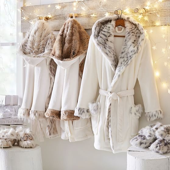 Faux Fur Hooded Robe | Pottery Barn Teen